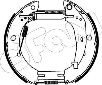 Cifam 151-539 - Комплект гальм, барабанний механізм autocars.com.ua