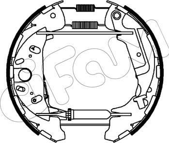 Cifam 151-540 - Комплект гальм, барабанний механізм autocars.com.ua