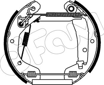 Cifam 151-553 - Комплект гальм, барабанний механізм autocars.com.ua