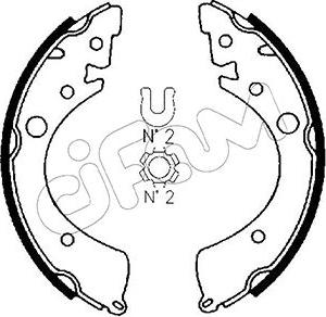 Cifam 153-151 - Комплект тормозных колодок, барабанные avtokuzovplus.com.ua