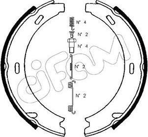 Cifam 153-234K - Комплект тормозов, ручник, парковка avtokuzovplus.com.ua