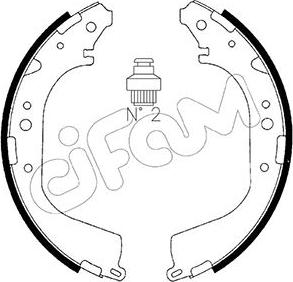 Cifam 153-280 - Комплект гальм, барабанний механізм autocars.com.ua