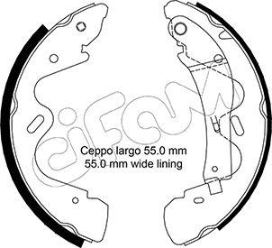 Cifam 153-291 - Комплект тормозных колодок, барабанные avtokuzovplus.com.ua