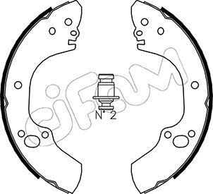 Cifam 153-312 - Комплект гальм, барабанний механізм autocars.com.ua