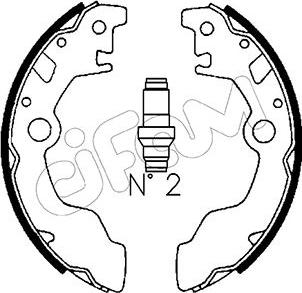 Cifam 153-382 - Комплект тормозных колодок, барабанные avtokuzovplus.com.ua