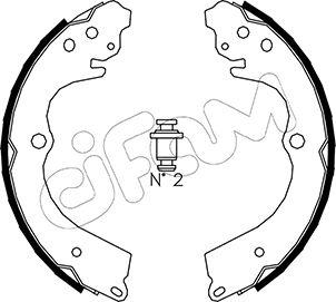 Cifam 153-384 - Комплект тормозных колодок, барабанные avtokuzovplus.com.ua