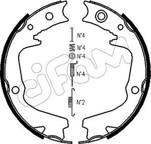 Cifam 153-387K - Комплект тормозов, ручник, парковка avtokuzovplus.com.ua