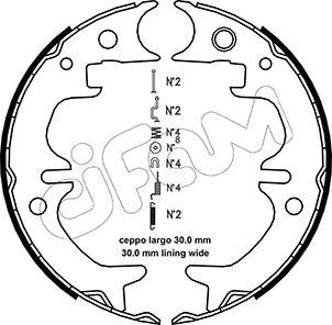 Cifam 153-444K - Комплект тормозов, ручник, парковка avtokuzovplus.com.ua