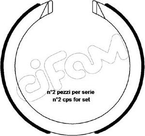 Cifam 153-483 - Комплект гальм, ручник, парковка autocars.com.ua