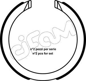 Cifam 153-491 - Комплект тормозов, ручник, парковка autodnr.net