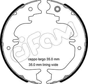 Cifam 153-524 - Комплект гальм, ручник, парковка autocars.com.ua