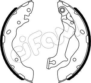 Cifam 153-533 - Комплект тормозных колодок, барабанные autodnr.net