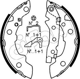 Cifam 153-623K - Комплект гальм, барабанний механізм autocars.com.ua