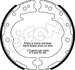 Cifam 153-637 - Комплект гальм, ручник, парковка autocars.com.ua