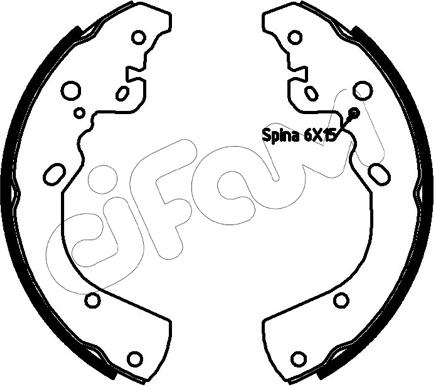 Cifam 153-735 - Комплект гальм, барабанний механізм autocars.com.ua