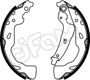 Cifam 153-744 - Комплект гальм, барабанний механізм autocars.com.ua