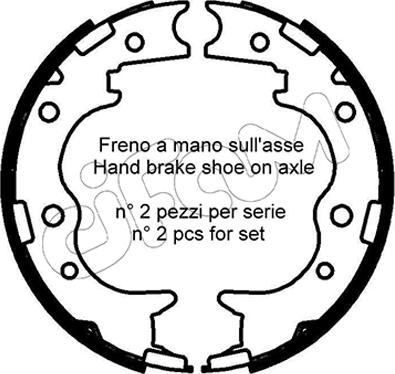 Cifam 153-774 - Комплект гальм, ручник, парковка autocars.com.ua