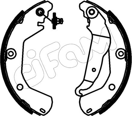 Cifam 153-789 - Комплект гальм, барабанний механізм autocars.com.ua