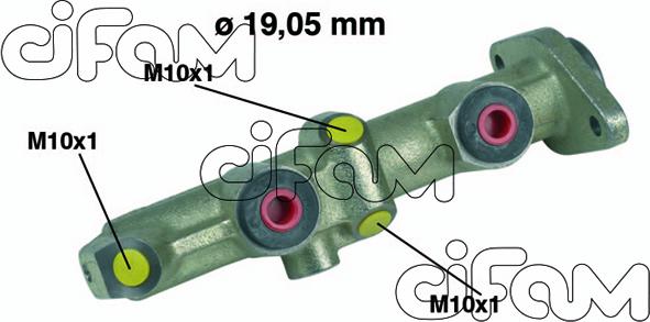 Cifam 202-075 - Головний гальмівний циліндр autocars.com.ua