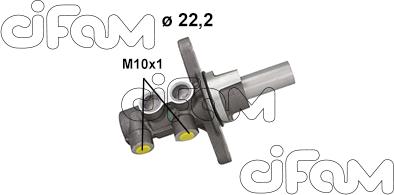 Cifam 202-1193 - Головний гальмівний циліндр autocars.com.ua