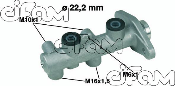 Cifam 202-345 - Главный тормозной цилиндр avtokuzovplus.com.ua