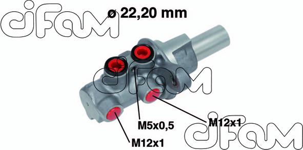 Cifam 202-686 - Головний гальмівний циліндр autocars.com.ua