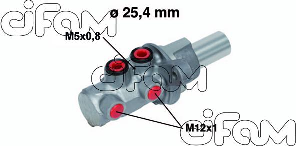 Cifam 202-754 - Головний гальмівний циліндр autocars.com.ua