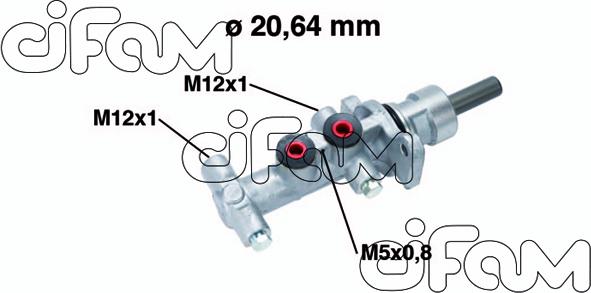 Cifam 202-768 - Головний гальмівний циліндр autocars.com.ua