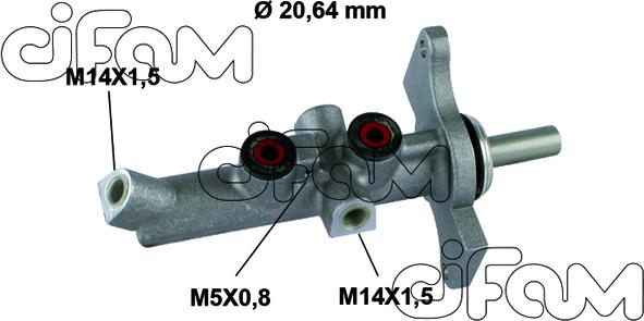 Cifam 202-806 - Головний гальмівний циліндр autocars.com.ua