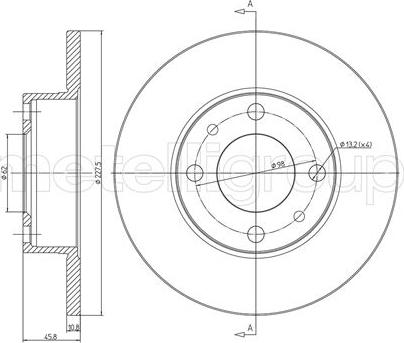 Cifam 800-014 - Диск тормозной FIAT. LANCIA передн. пр-во Cifam autocars.com.ua