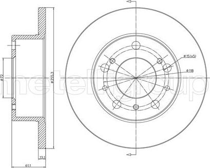 Cifam 800-093 - Гальмівний диск autocars.com.ua