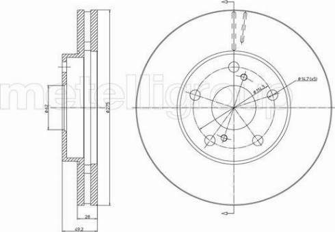 Cifam 800-1028 - Тормозной диск avtokuzovplus.com.ua