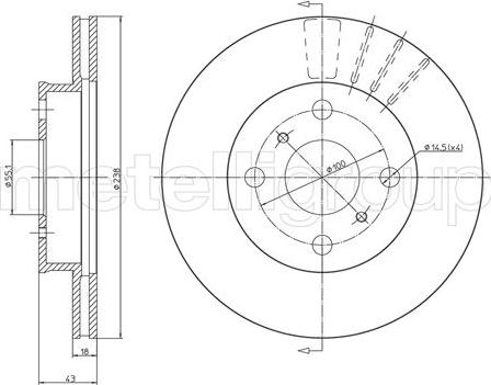 Cifam 800-1061 - Тормозной диск avtokuzovplus.com.ua