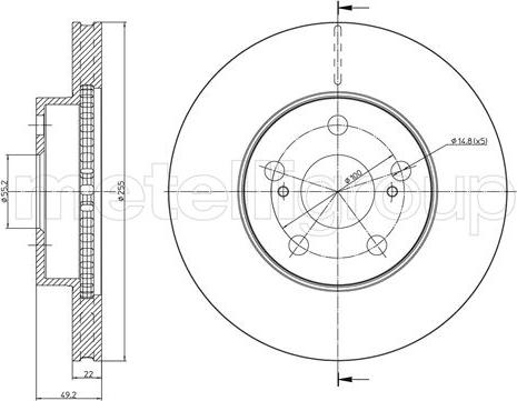 Cifam 800-1062C - Тормозной диск avtokuzovplus.com.ua