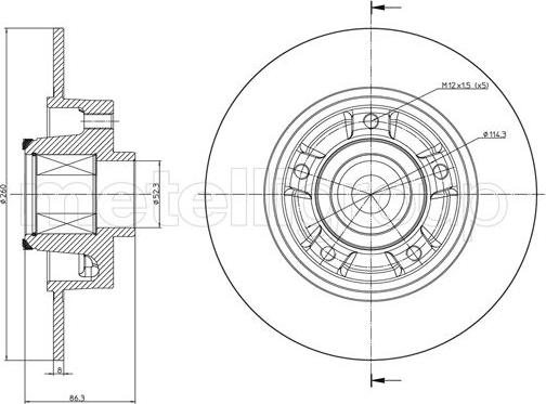 Cifam 800-1095 - Тормозной диск avtokuzovplus.com.ua