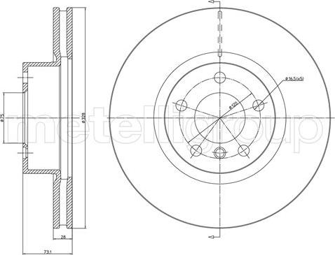 FTE BS7345B - Тормозной диск avtokuzovplus.com.ua