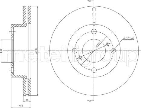 Cifam 800-1267 - Тормозной диск avtokuzovplus.com.ua