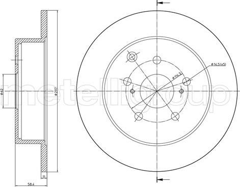 Protechnic PRD5390 - Гальмівний диск autocars.com.ua