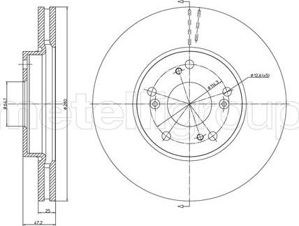 Cifam 800-1373C - Тормозной диск avtokuzovplus.com.ua