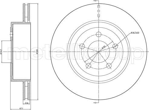 Cifam 800-1447C - Тормозной диск avtokuzovplus.com.ua