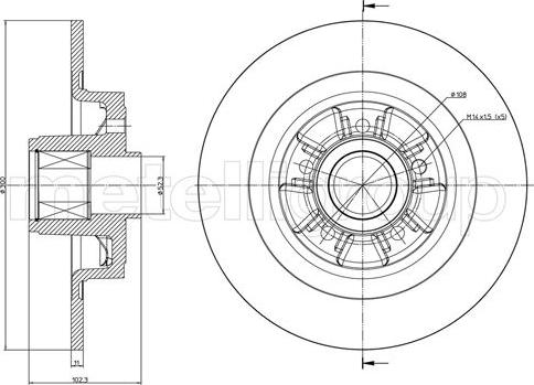 BENDIX 522152 - Тормозной диск avtokuzovplus.com.ua