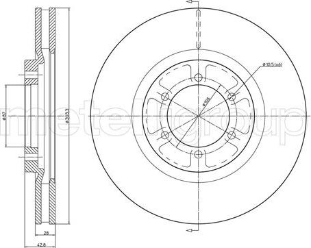 Cifam 800-1537C - Тормозной диск autodnr.net