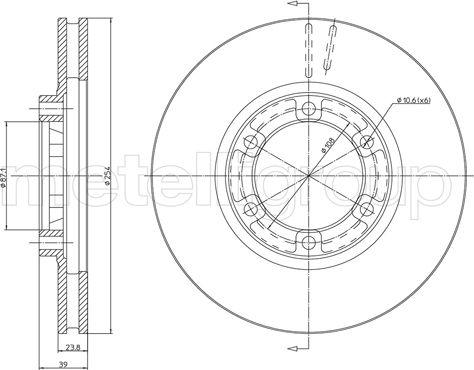 Cifam 800-1570 - Тормозной диск avtokuzovplus.com.ua