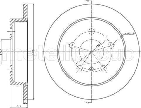 Cifam 800-1716C - Гальмівний диск autocars.com.ua