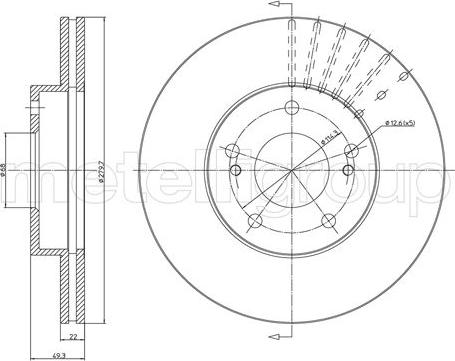 Cifam 800-1743C - Тормозной диск avtokuzovplus.com.ua