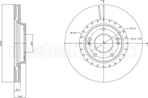 Cifam 800-1818C - Тормозной диск avtokuzovplus.com.ua