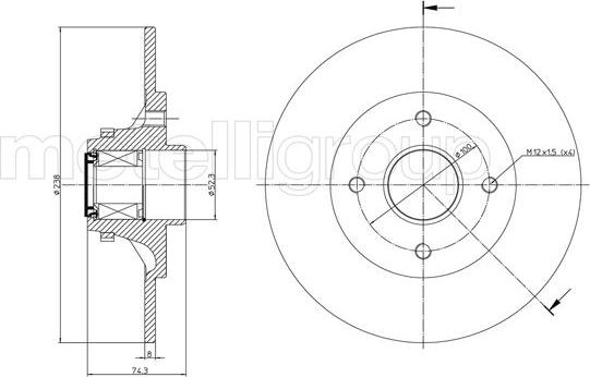 Cifam 800-236 - Тормозной диск avtokuzovplus.com.ua