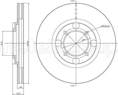 Cifam 800-272 - Тормозной диск avtokuzovplus.com.ua