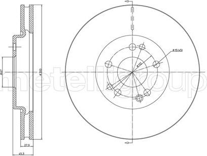 Cifam 800-300 - Тормозной диск avtokuzovplus.com.ua