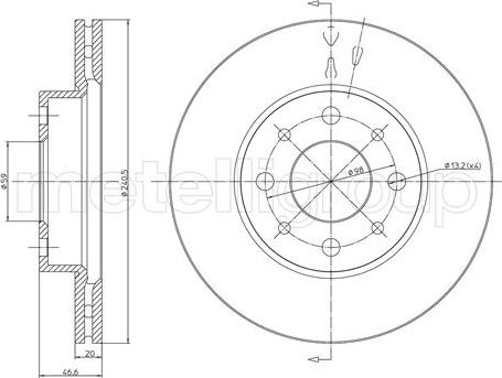 Cifam 800-496 - Тормозной диск avtokuzovplus.com.ua